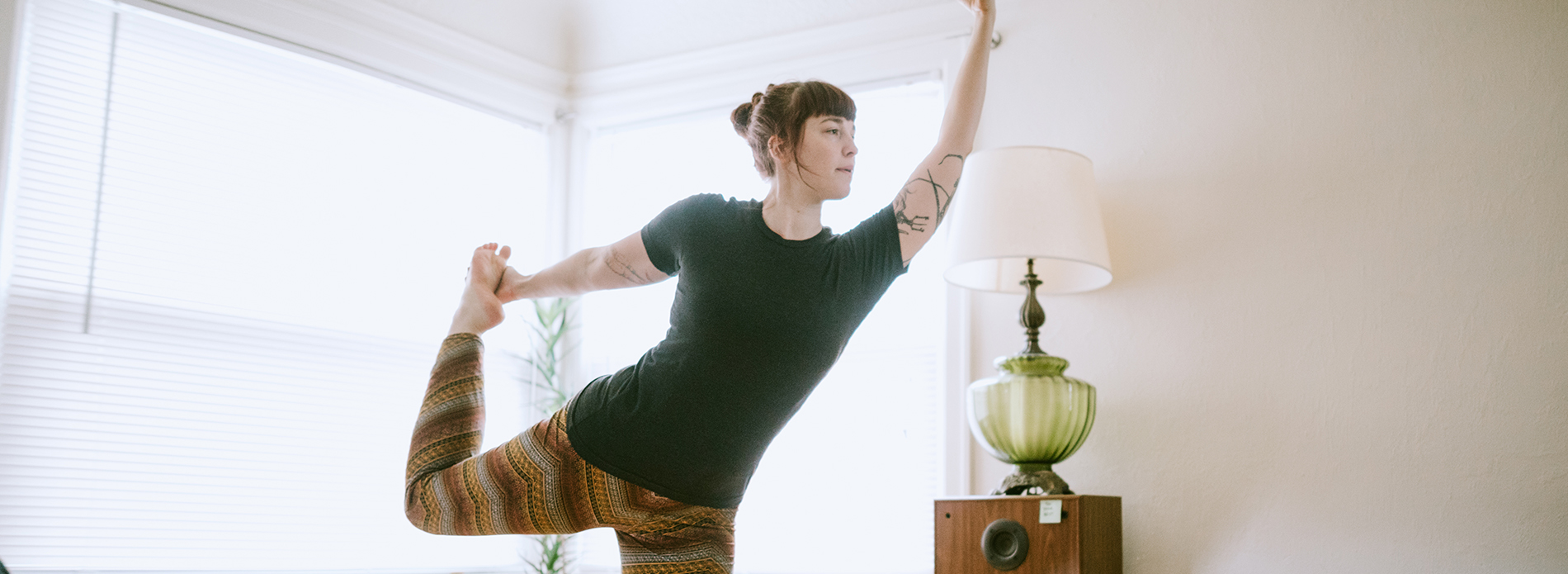 Woman stretching
