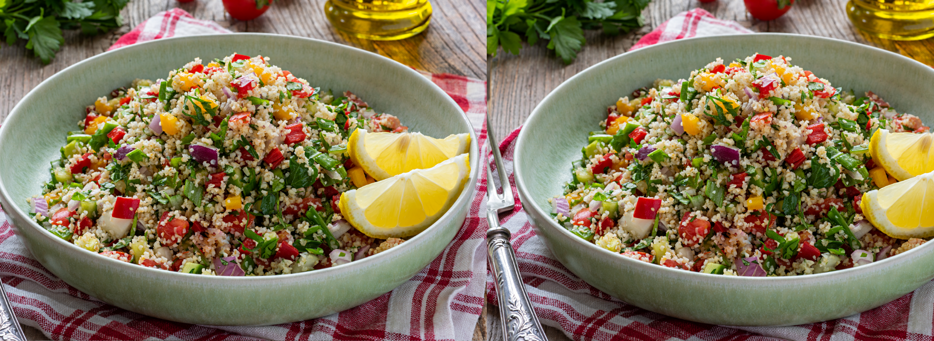 Edamame and bulgur wheat salad