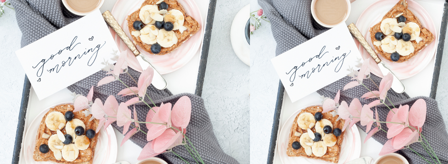 Peanut butter and fruit toast topper