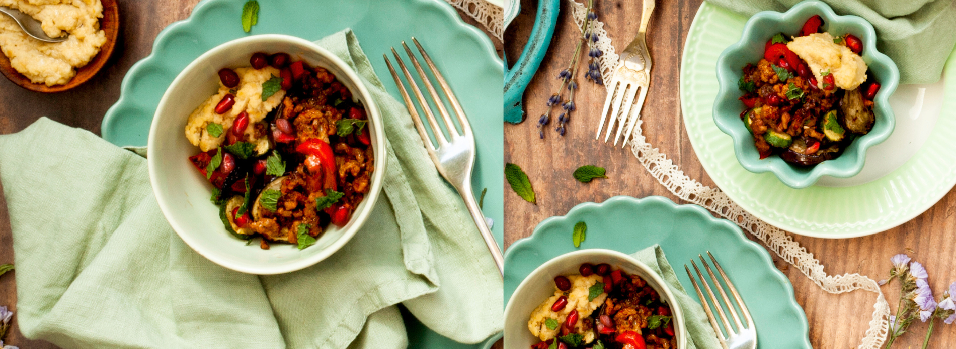 Middle Eastern lamb bowl