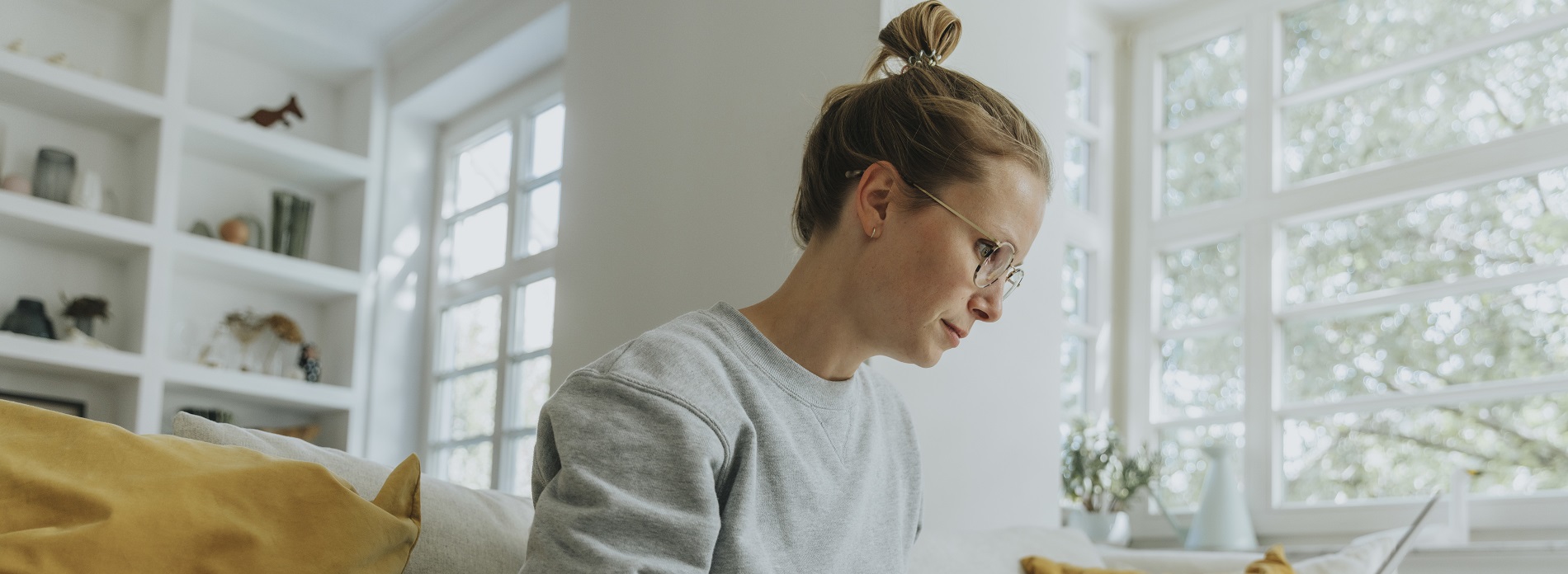 Woman working at computer