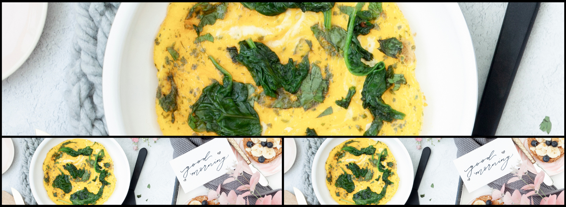 Spinach and herb omelette